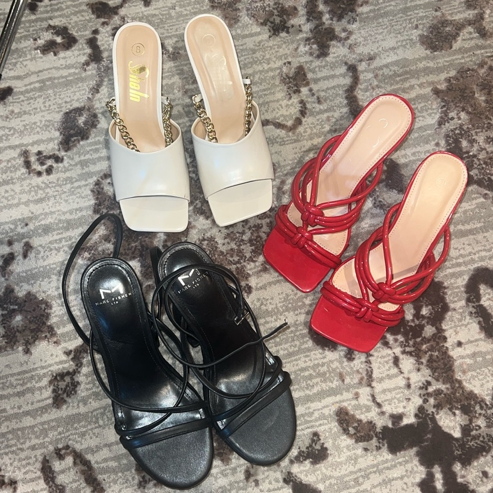 Three pairs of adorable COMFORTABLE heels